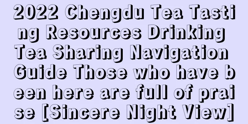 2022 Chengdu Tea Tasting Resources Drinking Tea Sharing Navigation Guide Those who have been here are full of praise [Sincere Night View]