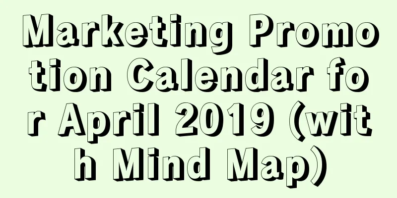 Marketing Promotion Calendar for April 2019 (with Mind Map)