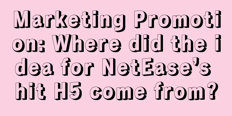 Marketing Promotion: Where did the idea for NetEase’s hit H5 come from?