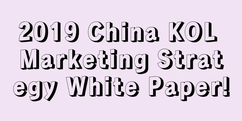 2019 China KOL Marketing Strategy White Paper!