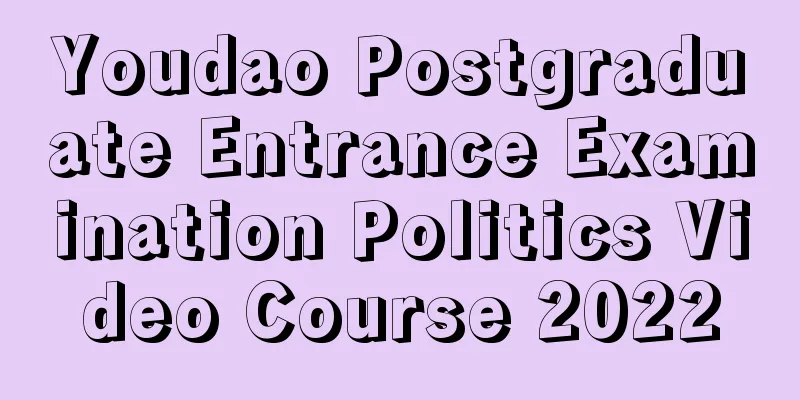 Youdao Postgraduate Entrance Examination Politics Video Course 2022