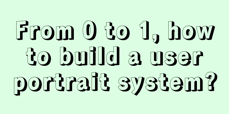 From 0 to 1, how to build a user portrait system?