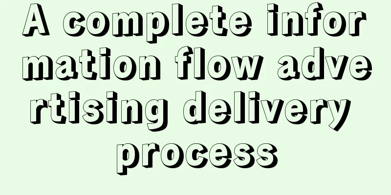 A complete information flow advertising delivery process