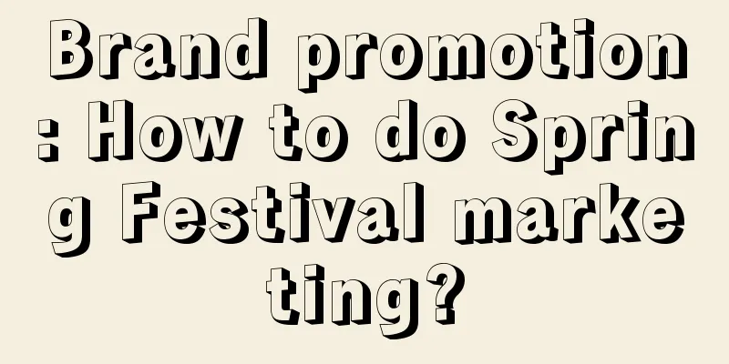 Brand promotion: How to do Spring Festival marketing?