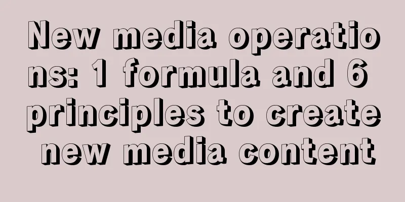 New media operations: 1 formula and 6 principles to create new media content