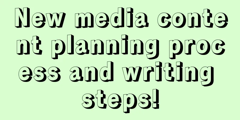 New media content planning process and writing steps!