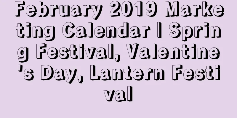 February 2019 Marketing Calendar | Spring Festival, Valentine's Day, Lantern Festival