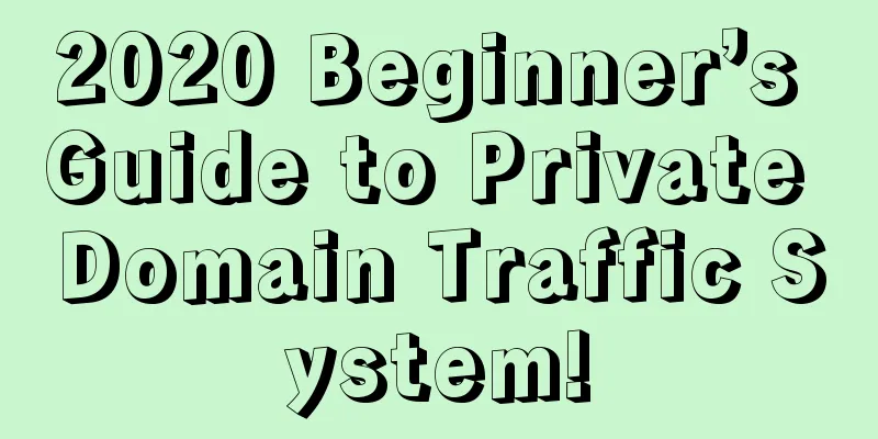 2020 Beginner’s Guide to Private Domain Traffic System!