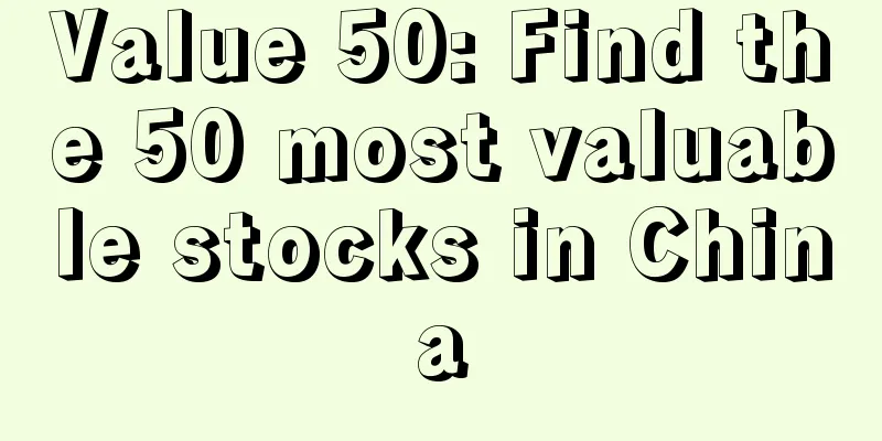 Value 50: Find the 50 most valuable stocks in China