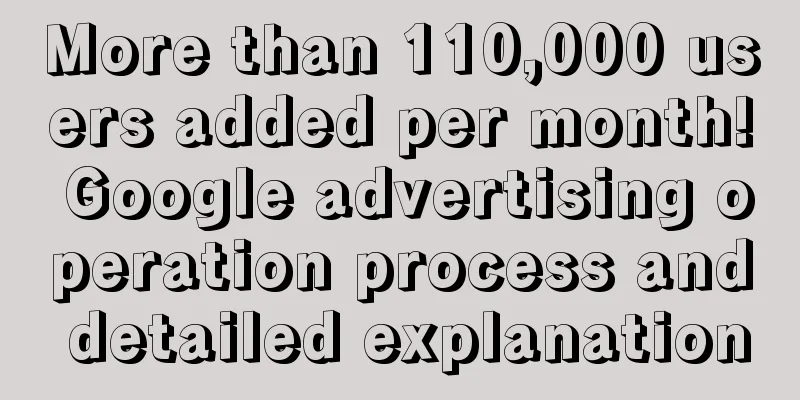 More than 110,000 users added per month! Google advertising operation process and detailed explanation