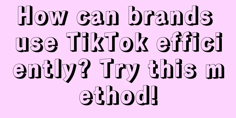 How can brands use TikTok efficiently? Try this method!