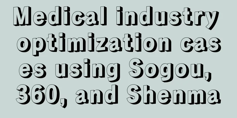 Medical industry optimization cases using Sogou, 360, and Shenma