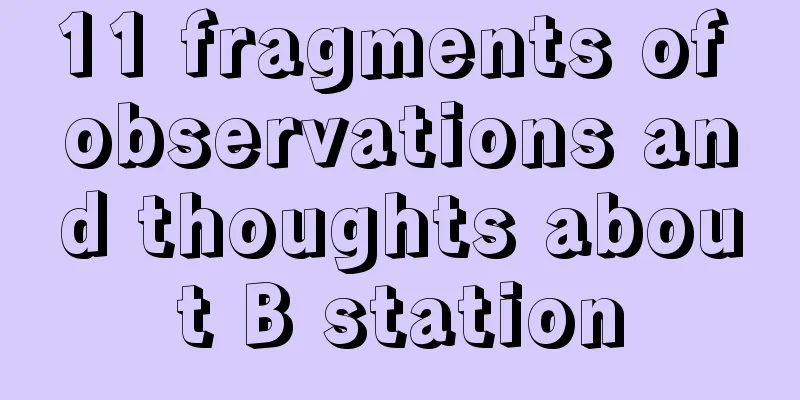 11 fragments of observations and thoughts about B station