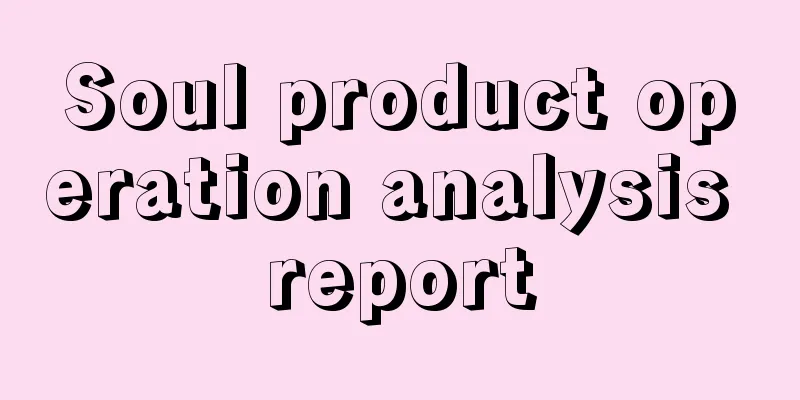 Soul product operation analysis report