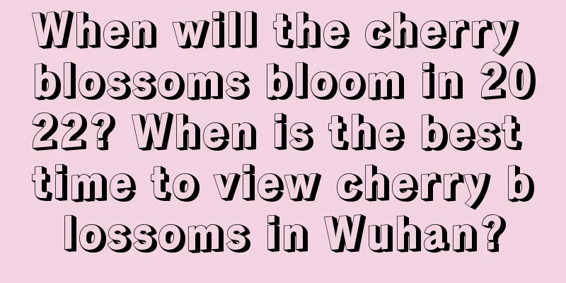 When will the cherry blossoms bloom in 2022? When is the best time to view cherry blossoms in Wuhan?