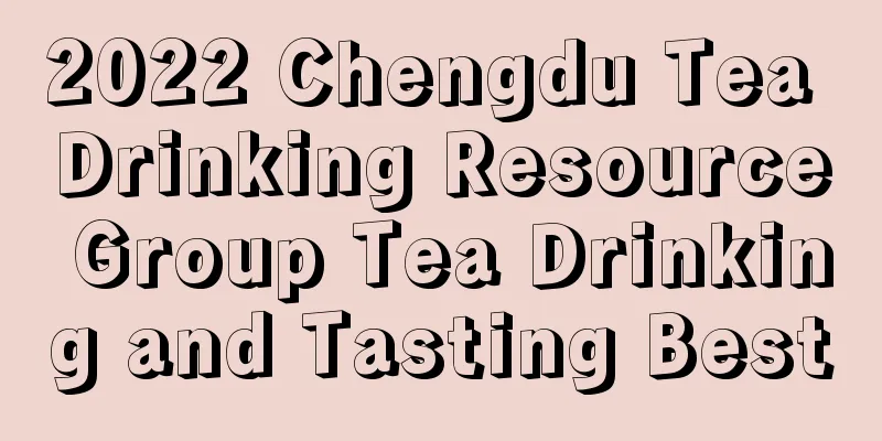 2022 Chengdu Tea Drinking Resource Group Tea Drinking and Tasting Best