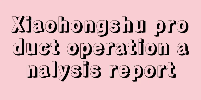 Xiaohongshu product operation analysis report