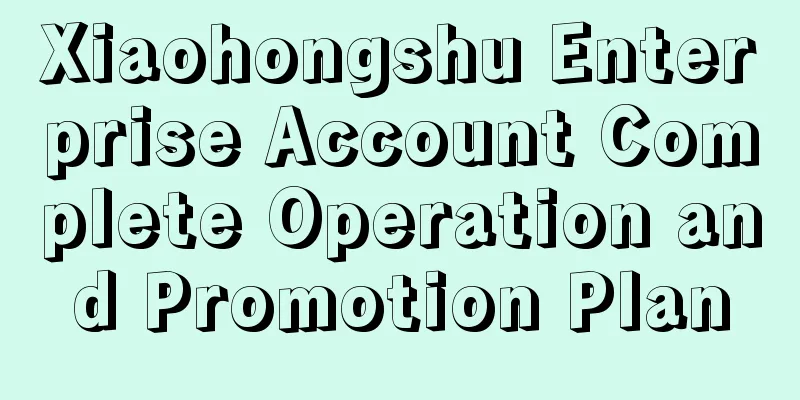 Xiaohongshu Enterprise Account Complete Operation and Promotion Plan