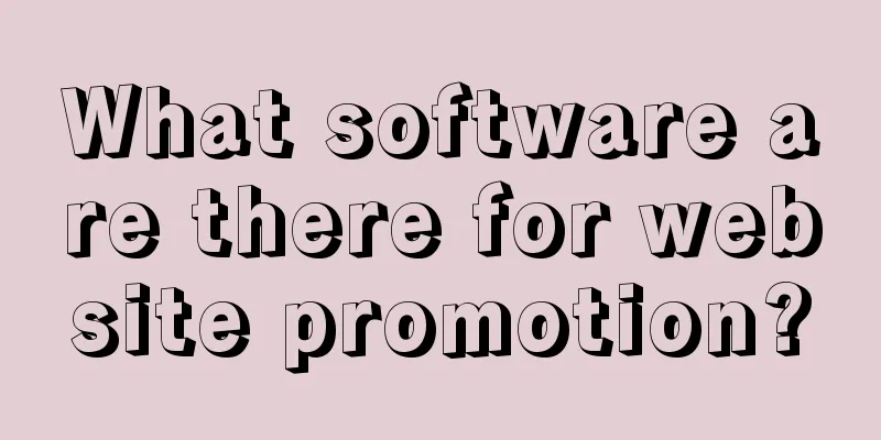 What software are there for website promotion?