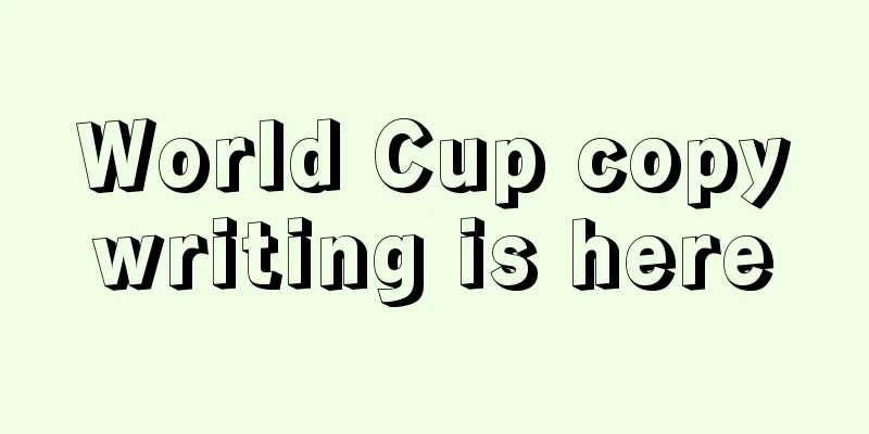 World Cup copywriting is here