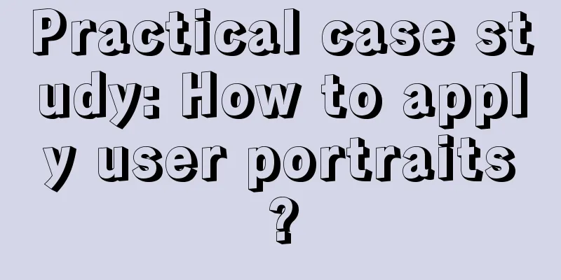 Practical case study: How to apply user portraits?