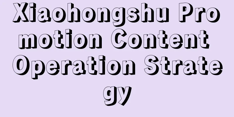 Xiaohongshu Promotion Content Operation Strategy