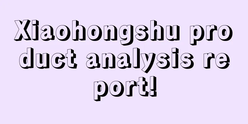 Xiaohongshu product analysis report!