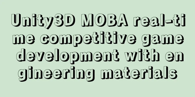 Unity3D MOBA real-time competitive game development with engineering materials