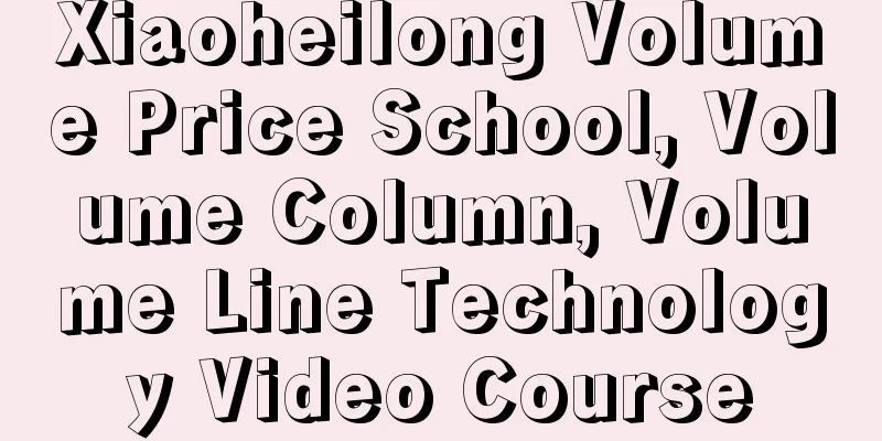 Xiaoheilong Volume Price School, Volume Column, Volume Line Technology Video Course