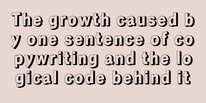 The growth caused by one sentence of copywriting and the logical code behind it