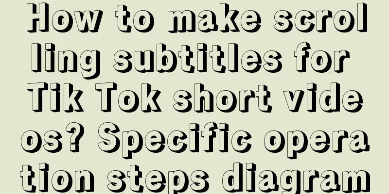 How to make scrolling subtitles for Tik Tok short videos? Specific operation steps diagram