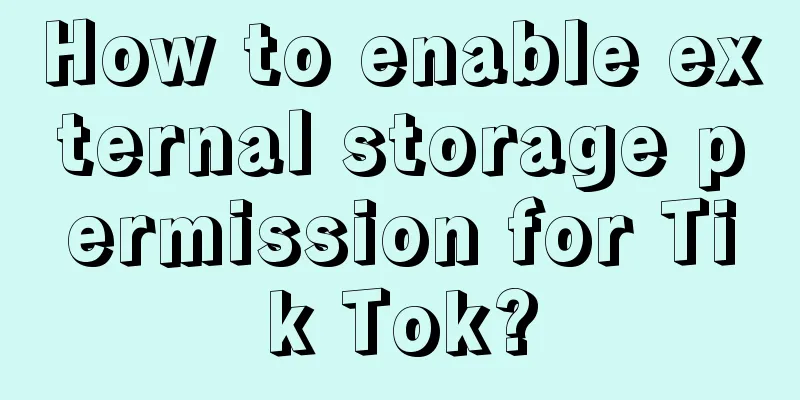 How to enable external storage permission for Tik Tok?