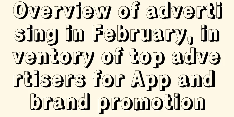 Overview of advertising in February, inventory of top advertisers for App and brand promotion