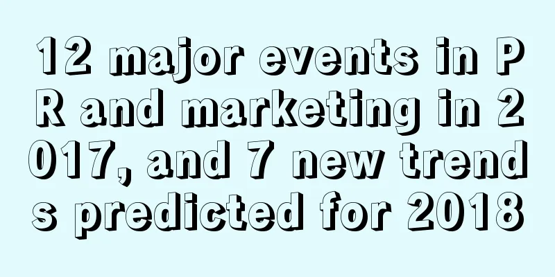 12 major events in PR and marketing in 2017, and 7 new trends predicted for 2018