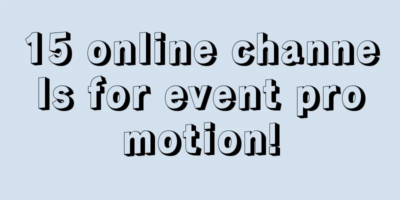 15 online channels for event promotion!