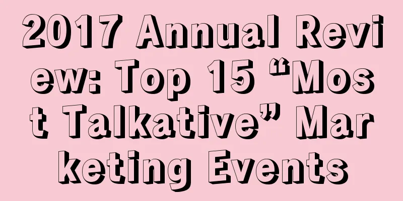 2017 Annual Review: Top 15 “Most Talkative” Marketing Events