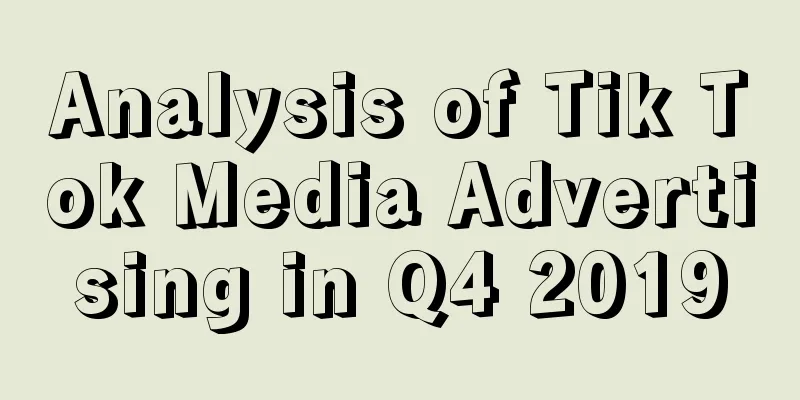 Analysis of Tik Tok Media Advertising in Q4 2019