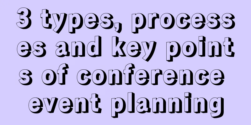 3 types, processes and key points of conference event planning