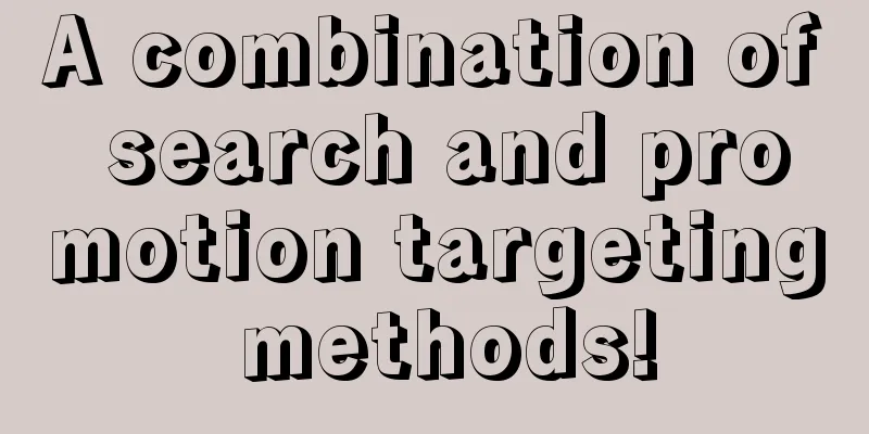 A combination of search and promotion targeting methods!