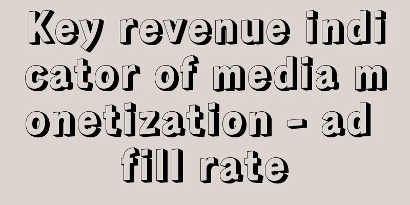 Key revenue indicator of media monetization - ad fill rate