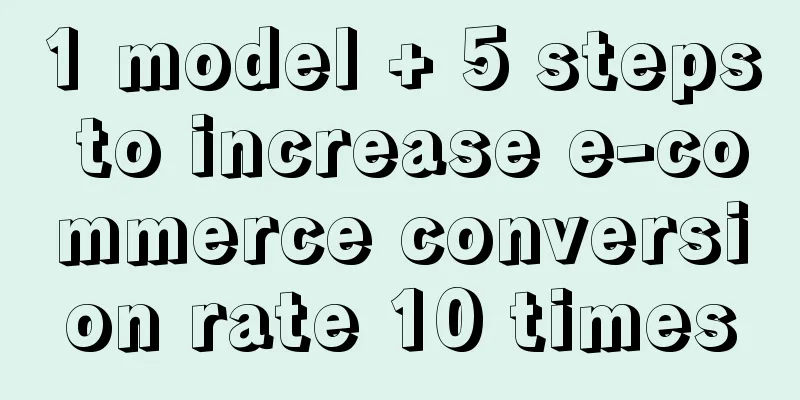 1 model + 5 steps to increase e-commerce conversion rate 10 times