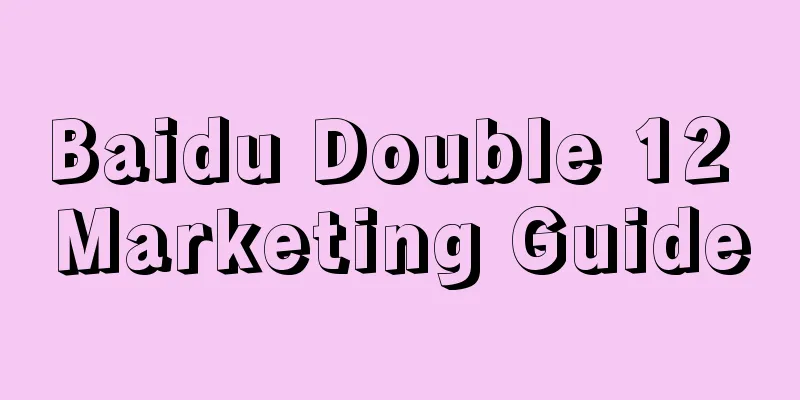 Baidu Double 12 Marketing Guide