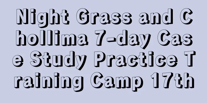 Night Grass and Chollima 7-day Case Study Practice Training Camp 17th