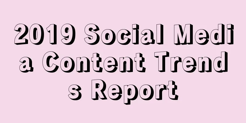 2019 Social Media Content Trends Report