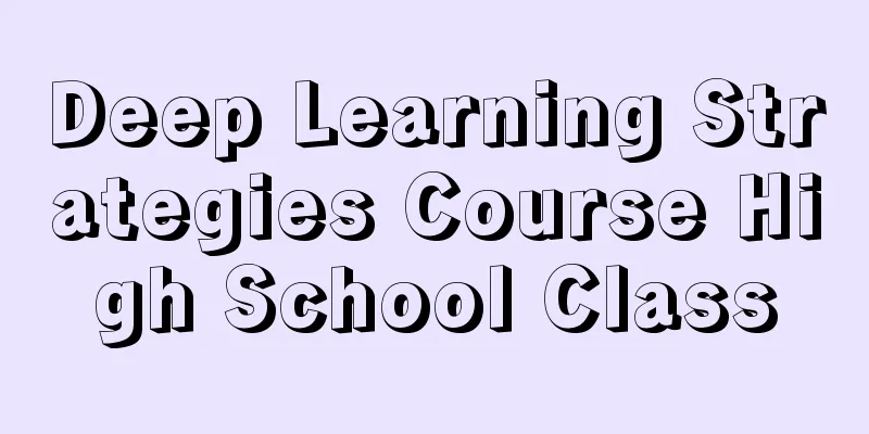 Deep Learning Strategies Course High School Class