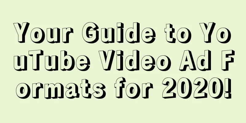 Your Guide to YouTube Video Ad Formats for 2020!