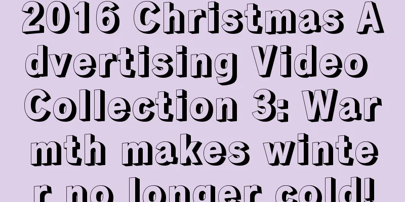 2016 Christmas Advertising Video Collection 3: Warmth makes winter no longer cold!