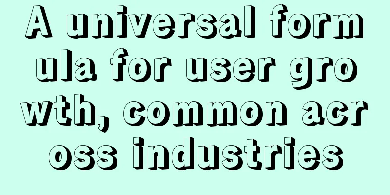 A universal formula for user growth, common across industries