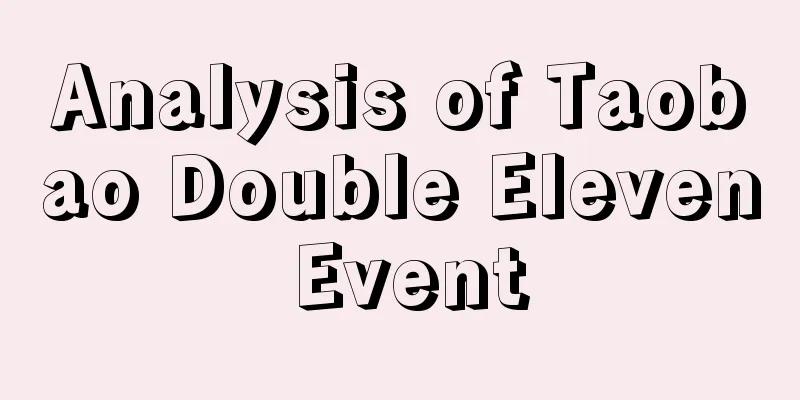 Analysis of Taobao Double Eleven Event