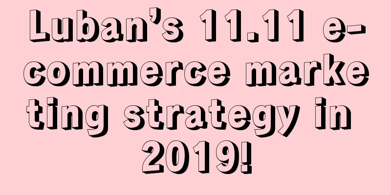 Luban’s 11.11 e-commerce marketing strategy in 2019!